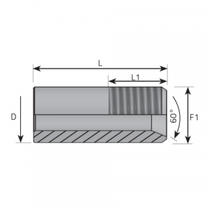 Welding metric union male. (ATSM)